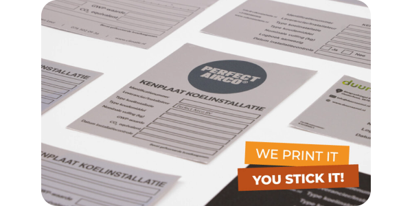10% Korting op Kenplaat koelinstallatie stickers