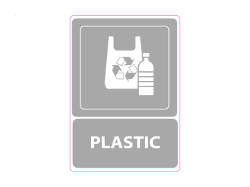 Recycle plastic met wit icoon