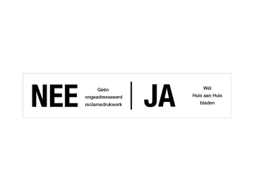 Nee - Ja wit met zwart