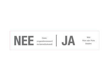 Nee - Ja wit met grijs