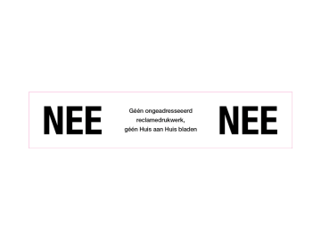 Nee - Nee wit met zwart