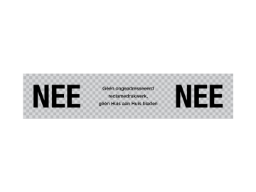 Nee - Nee transparant met zwart
