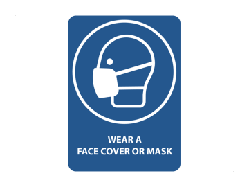 Wear a mask, met tekst