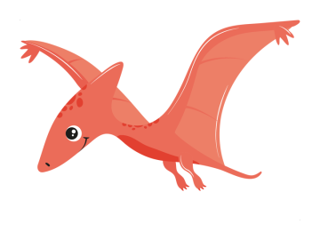 Muursticker dino rood
