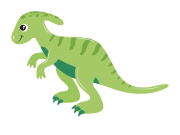 Muursticker dino groen