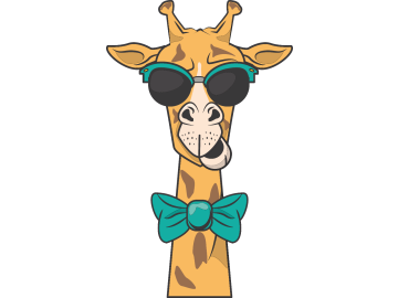 Muursticker giraf