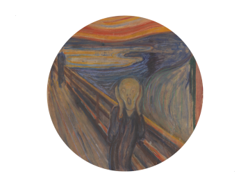 Muursticker de schreeuw rond
