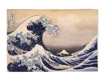 Muursticker de grote golf van kanagawa