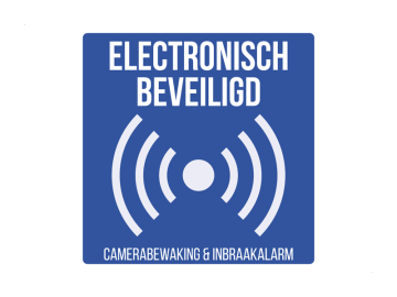 Camera bewaking elec beveiligd blauw