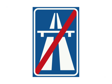 Einde snelweg